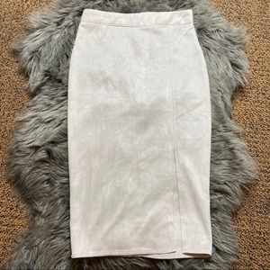 Missguided Light Blue Pencil Suede Skirt size 0